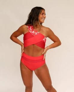 Leilani Red Colorblock Bottom